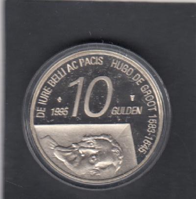 Beschrijving: 10 Gulden HUGO DE GROOT